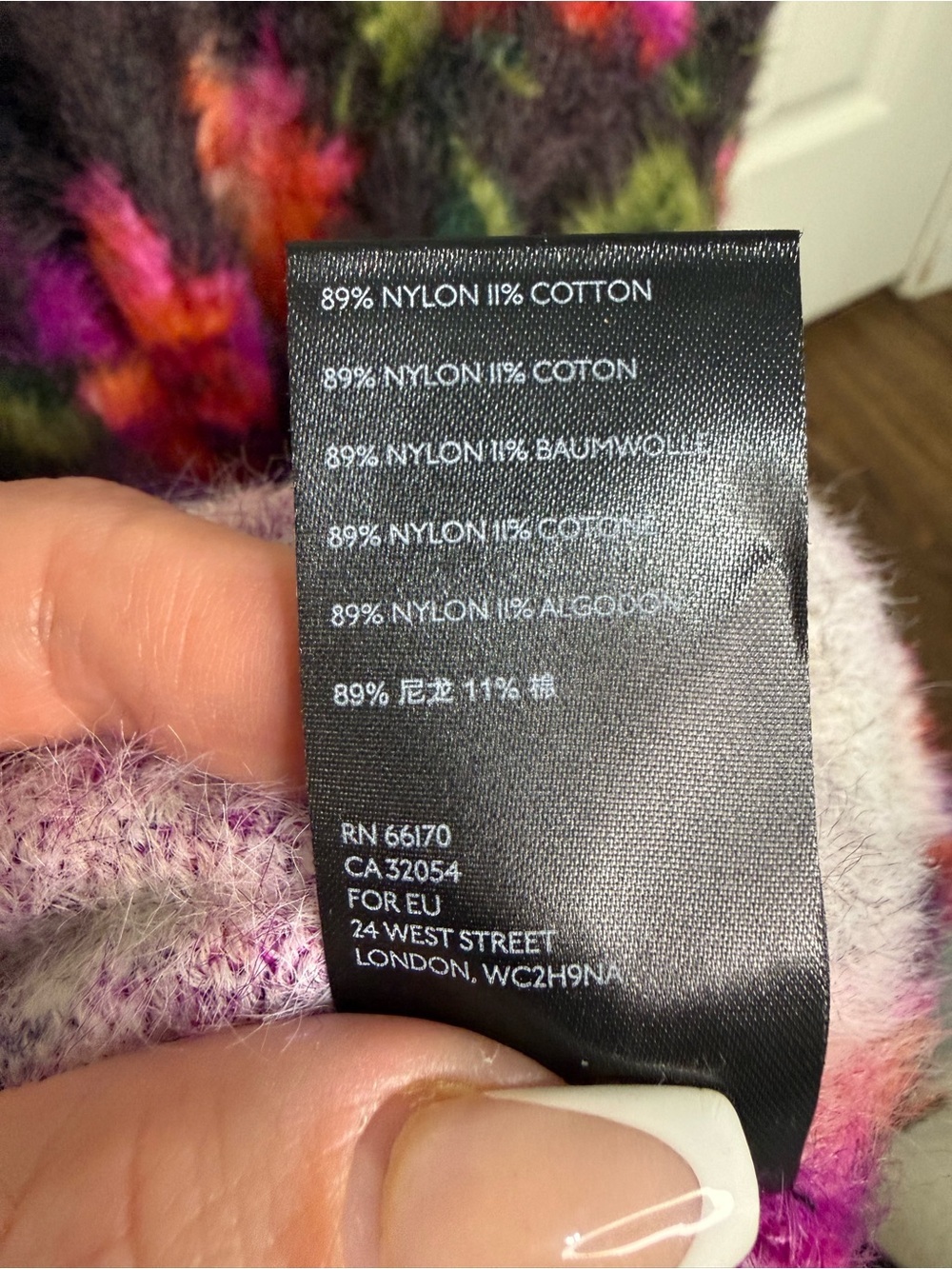 Anthropologie Fuzzy Floral Sweater Small Coquette Cozycore Soft Girl Cottagecore - Picture 4 of 4